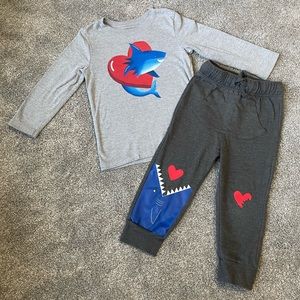 Cat & Jack Shark Valentine Outfit